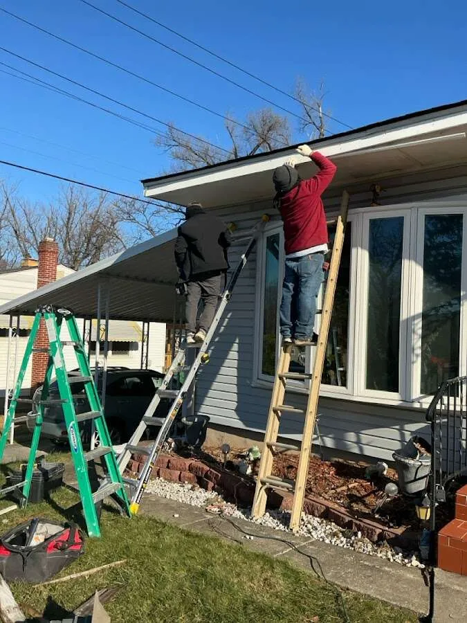 Restoration crew performing exterior repair in Mahwah